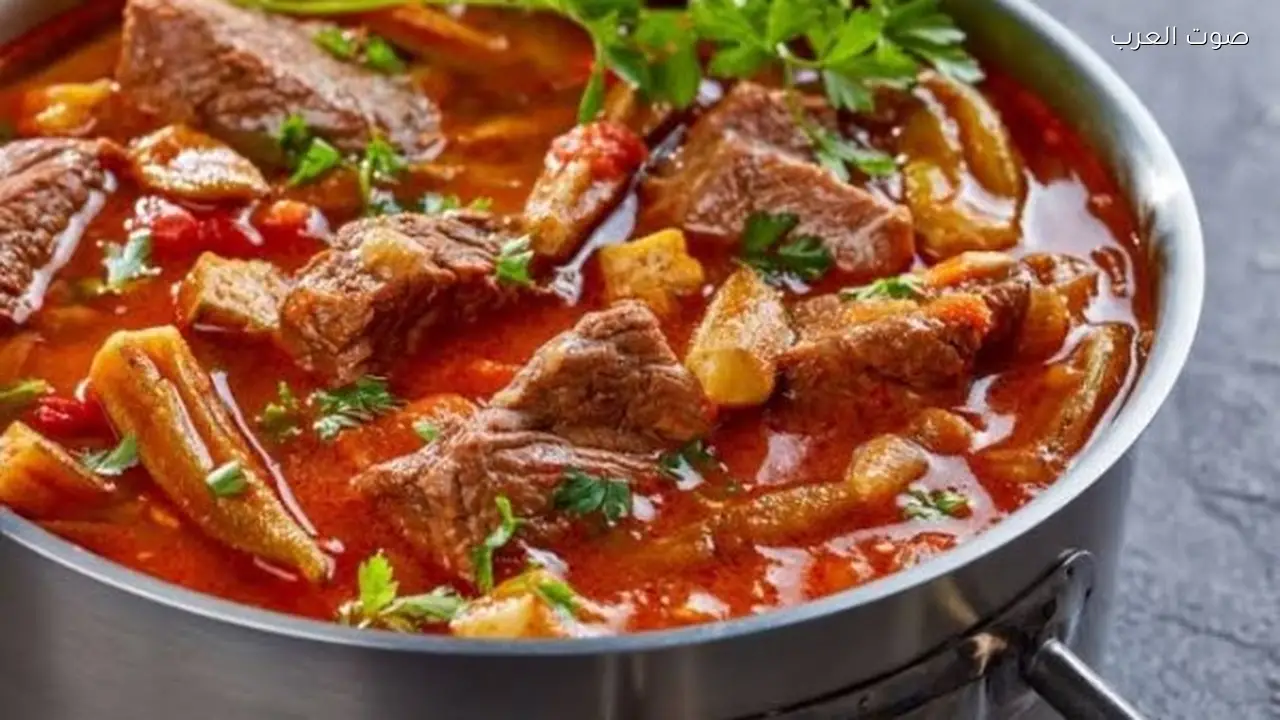 طريقة تحضير طاجن البامية باللحمة بوصفة تقليدية