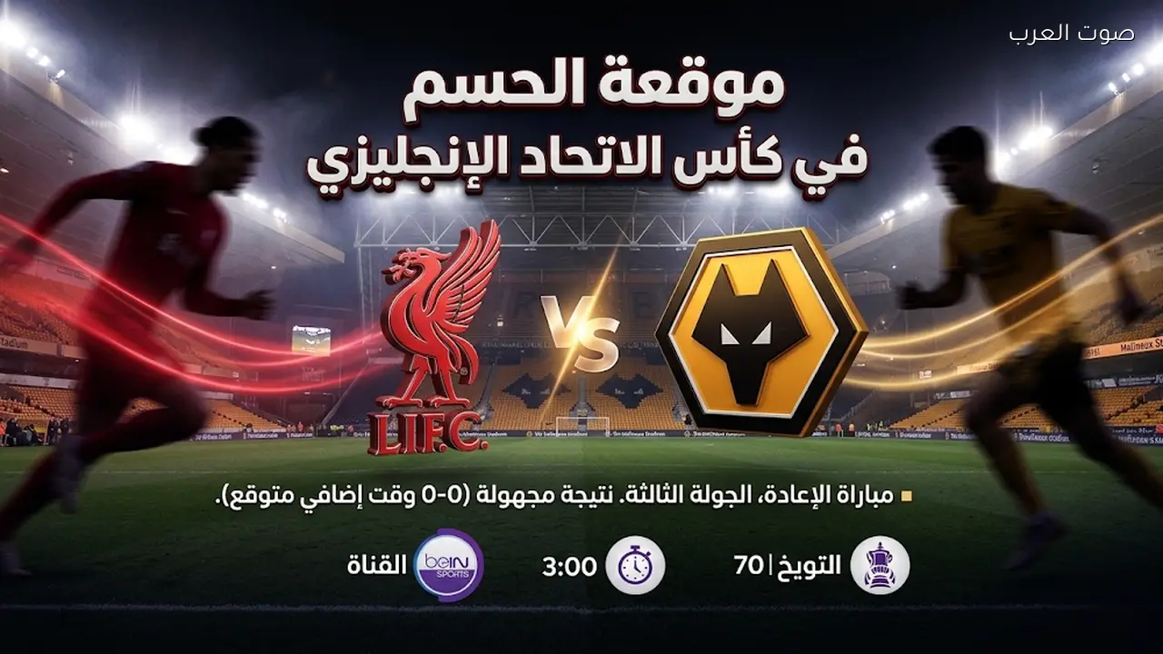 موعد مباراة ليفربول ووولفرهامبتون في كأس الاتحاد الإنجليزي الجمعة 6 مارس 2026 والقنوات الناقلة