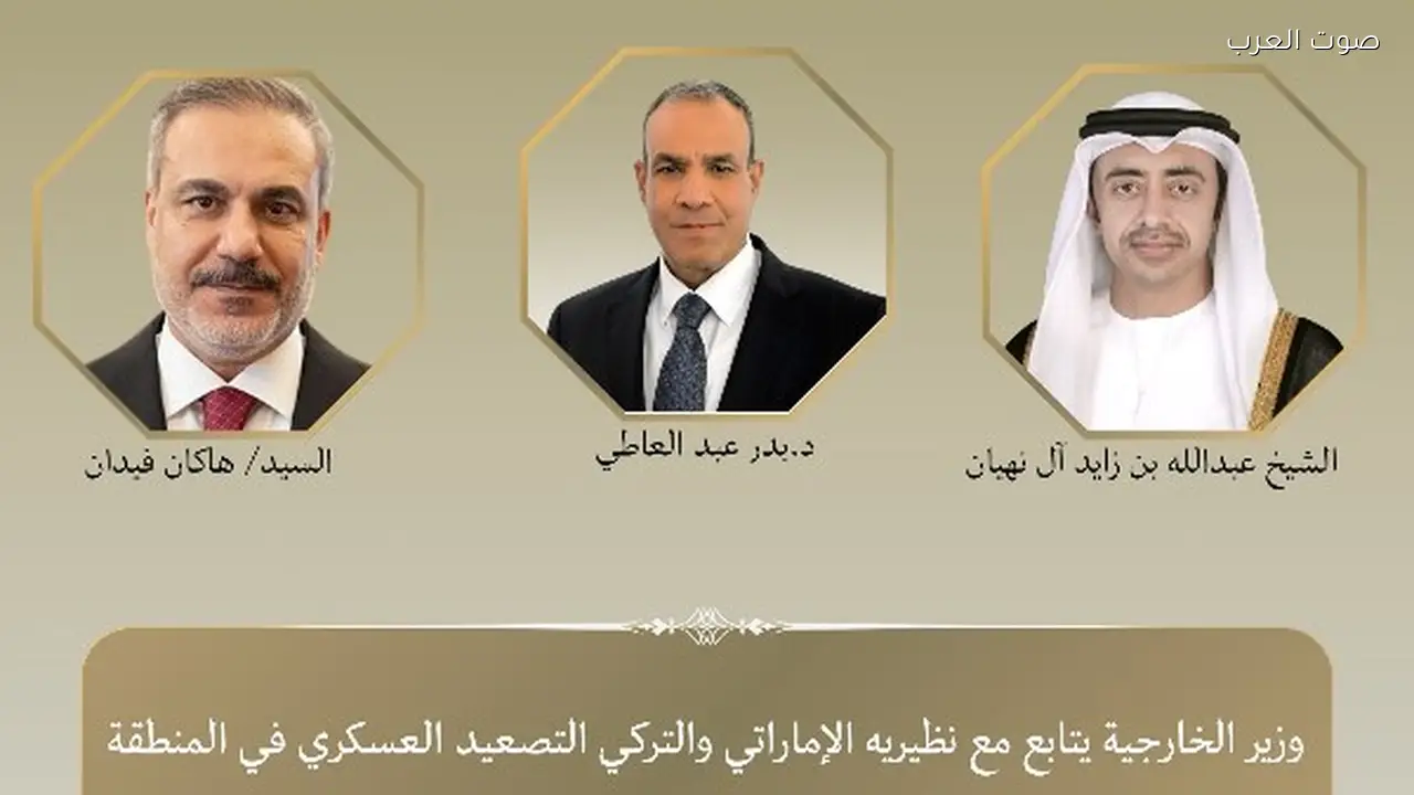 وزير الخارجية يناقش التصعيد العسكري مع وزيري الإمارات وتركيا