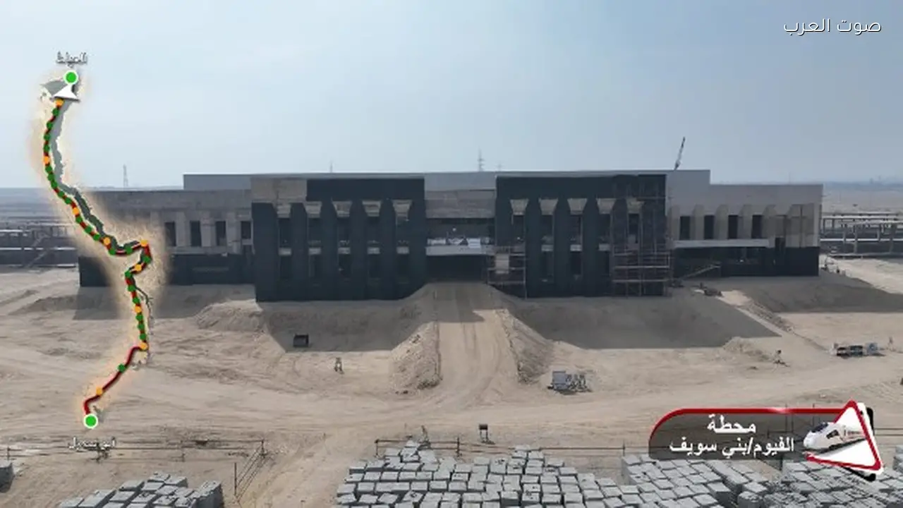 أحدث تصوير جوي لمشروع الخط الثاني للقطار الكهربائي