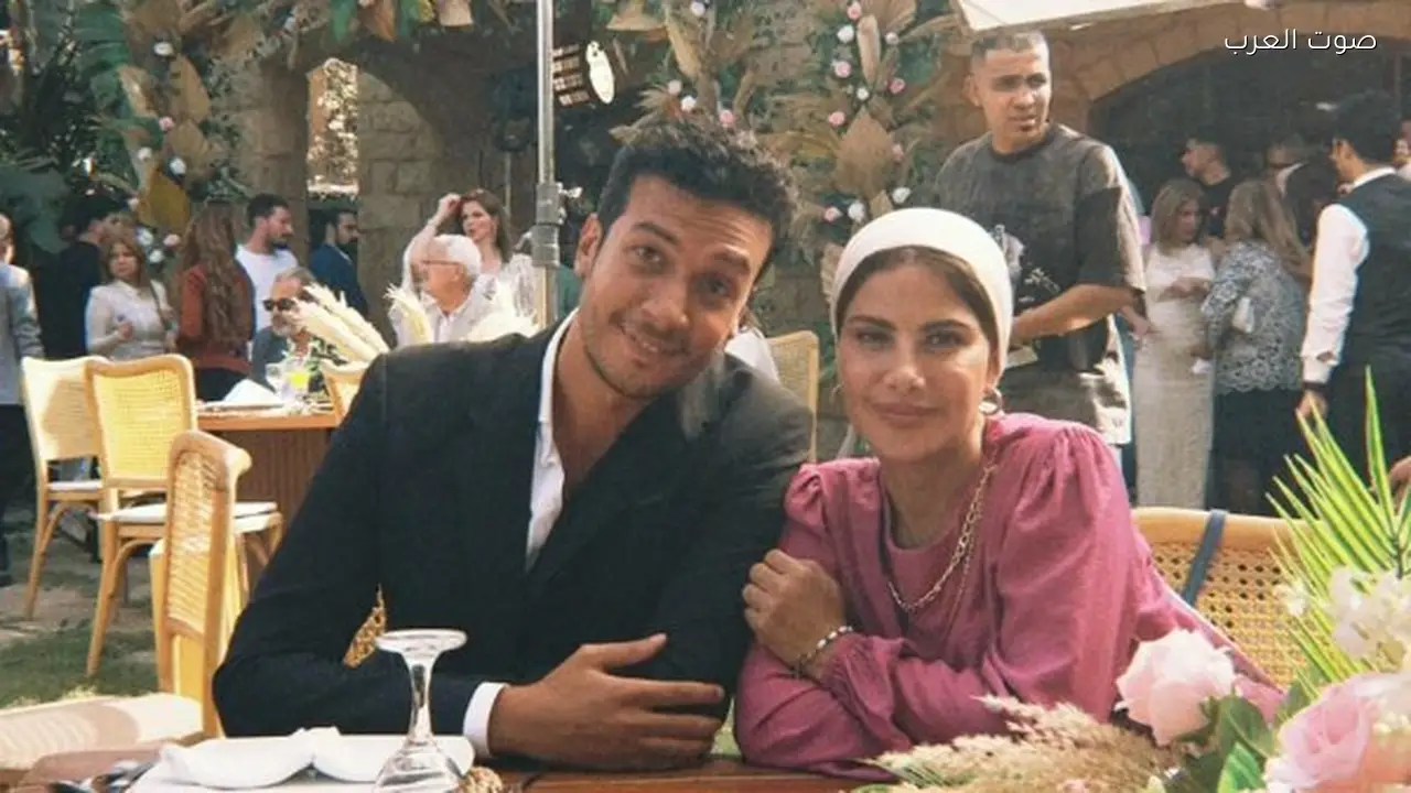 أحمد عبد الوهاب وصبا مبارك في كواليس مسلسل ورد على فل وياسمين