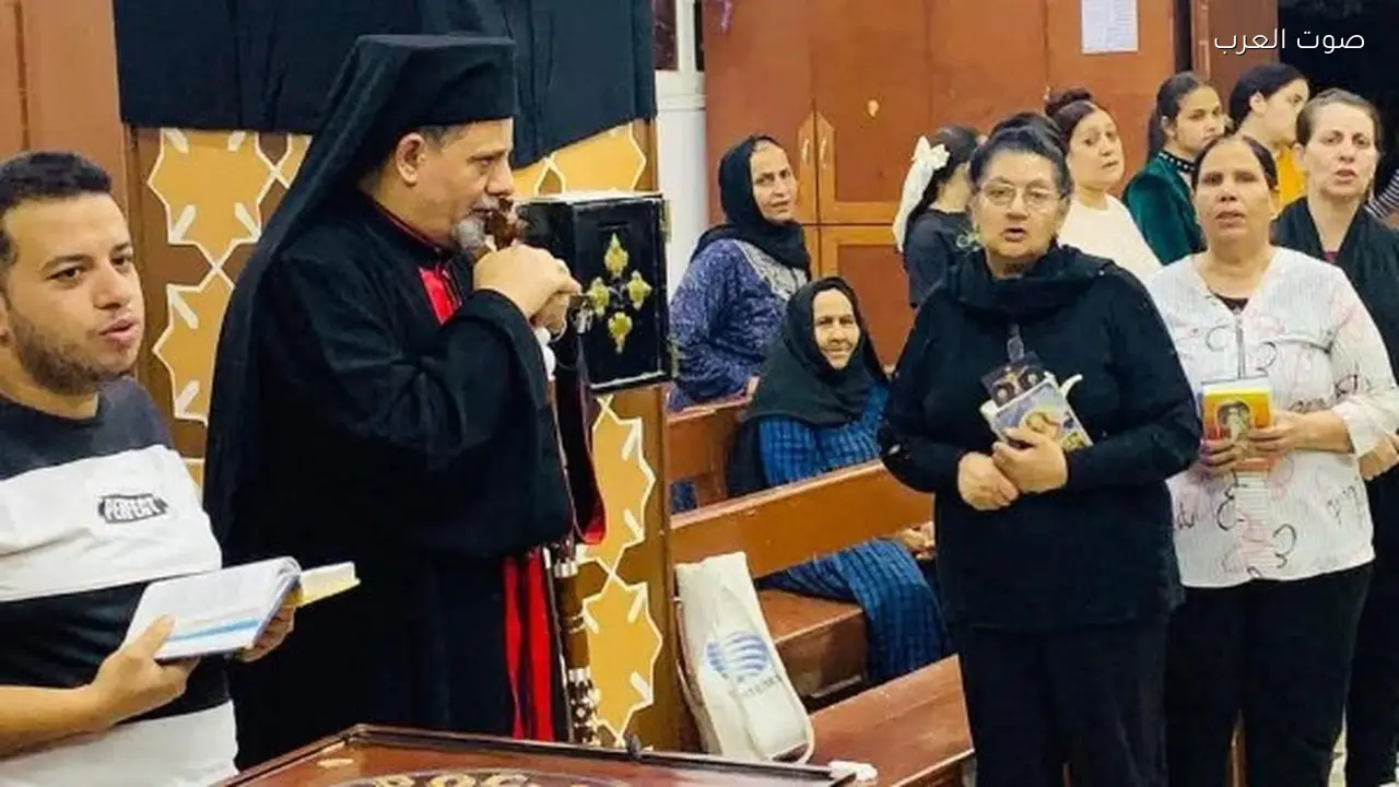 الأنبا بشارة يترأس قداسًا بكنيسة مار جرجس في أبوقرقاص