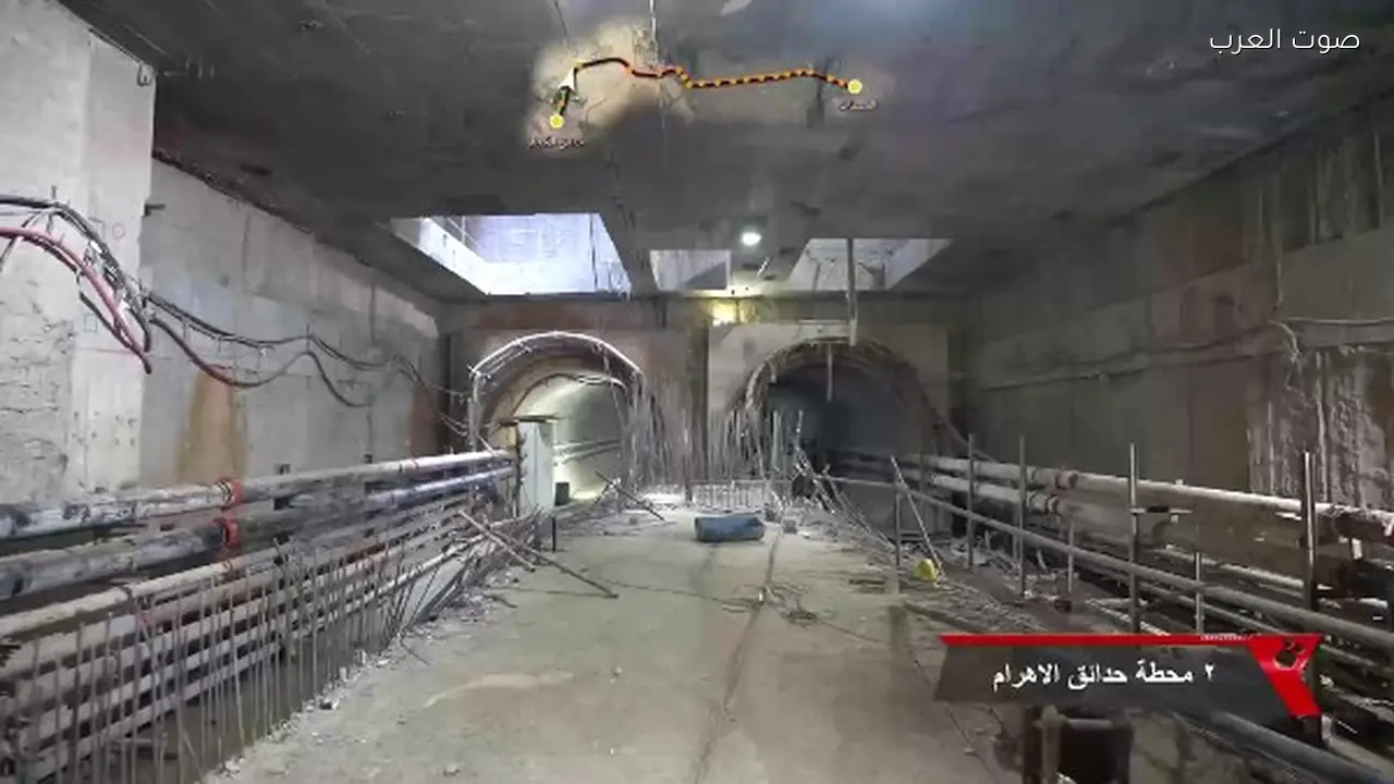 النقل تكشف عن أحدث تصوير جوي للخط الرابع لمترو الأنفاق