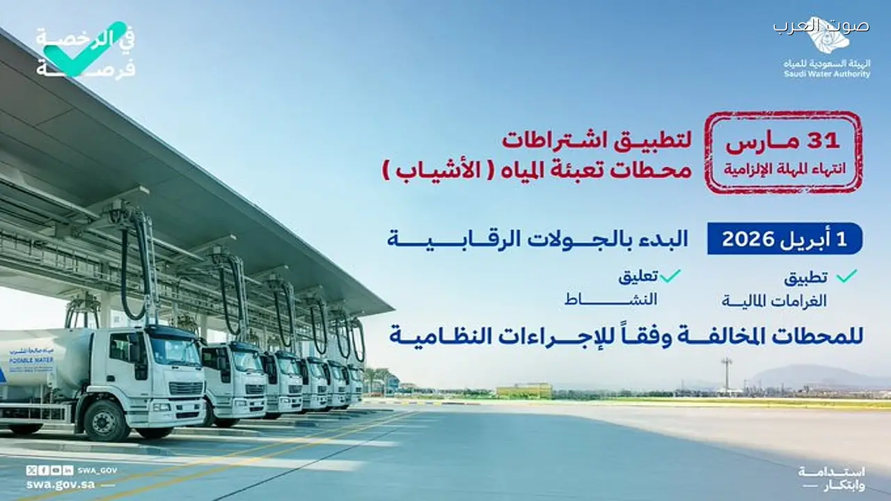 انتهاء المهلة الإلزامية وبدء الرقابة على «الأشياب» من الهيئة السعودية للمياه
