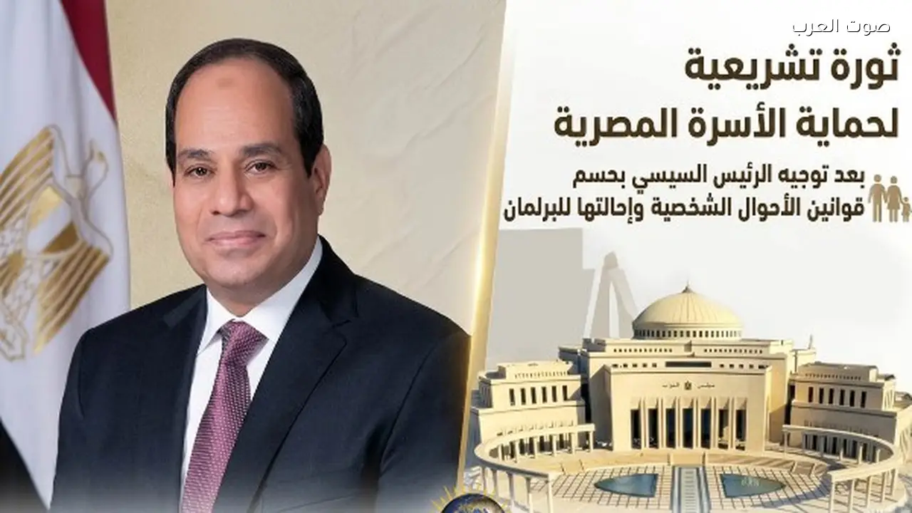 توجيهات السيسي لقوانين الأحوال الشخصية لحماية الأسرة