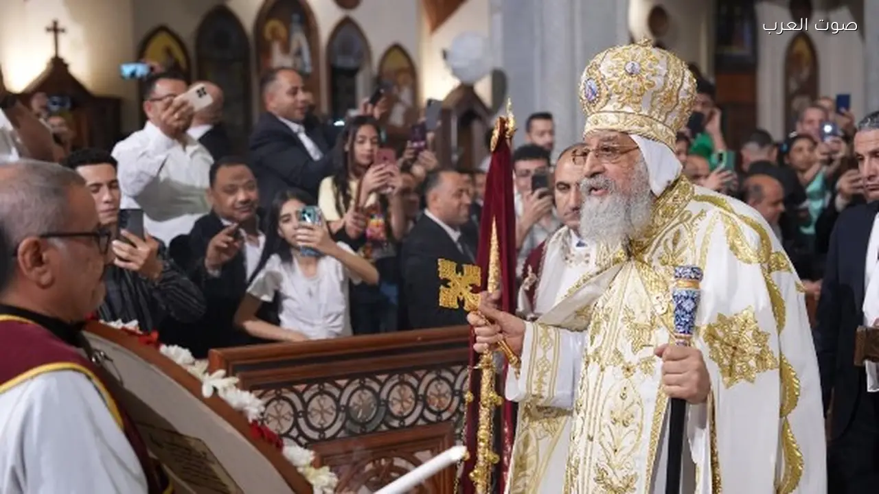 قداس القيامة بالكاتدرائية المرقسية يشهد أجواء إيمانية مبهجة