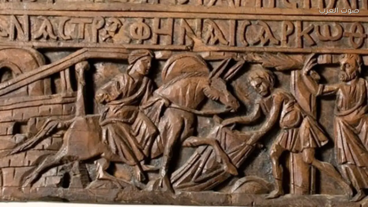 متحف مطار القاهرة يعرض صورة عتبة خشبية للسيد المسيح