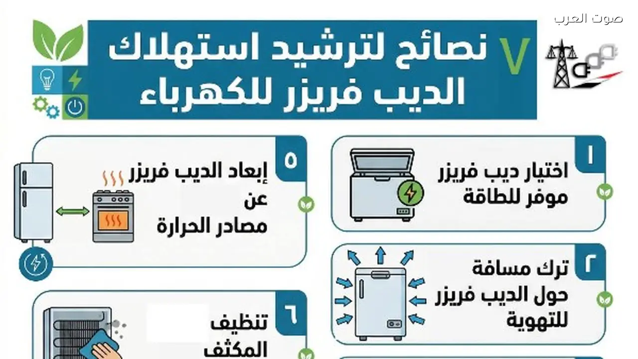 نصائح لتقليل استهلاك الديب فريزر للكهرباء