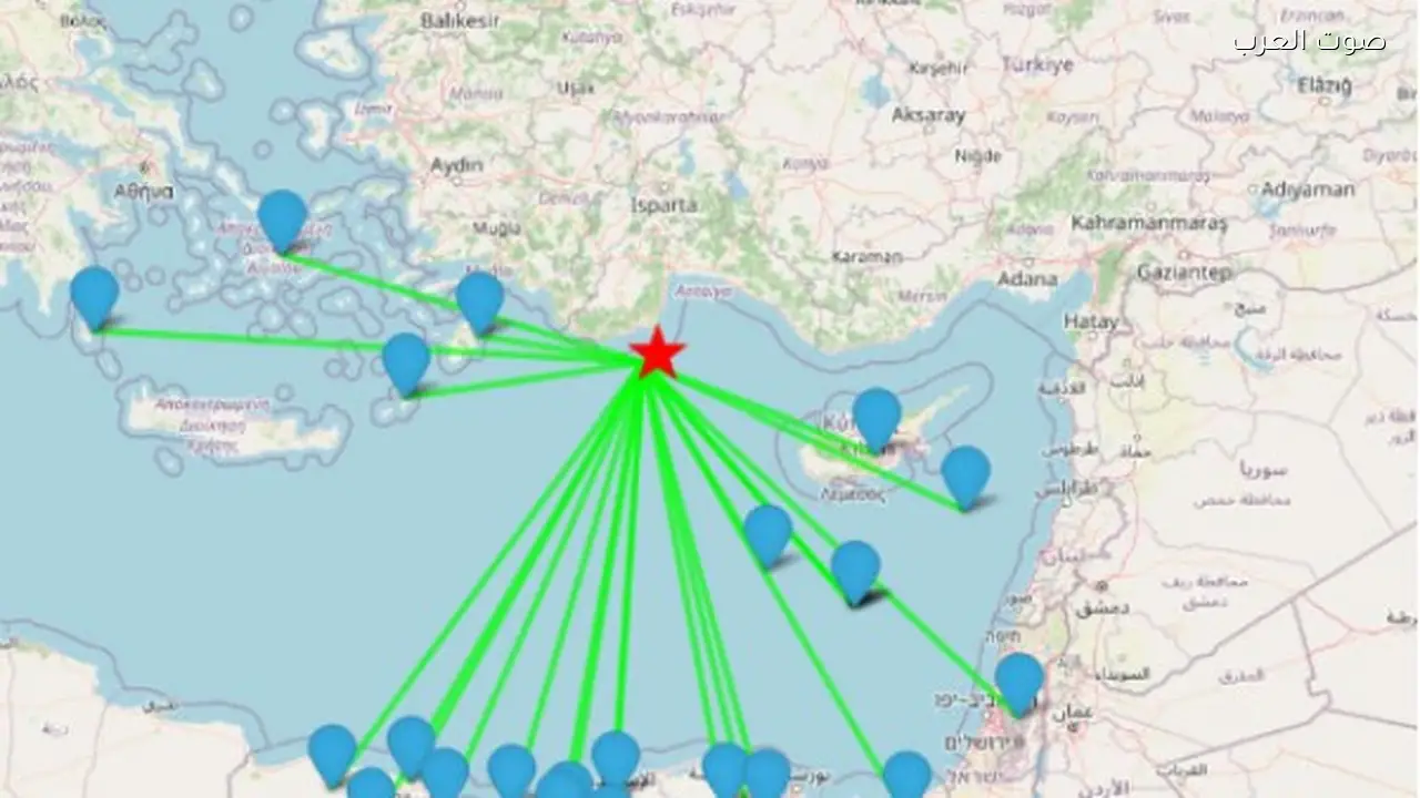 هزة أرضية بقوة 4.7 تضرب مدينة أنطاليا التركية