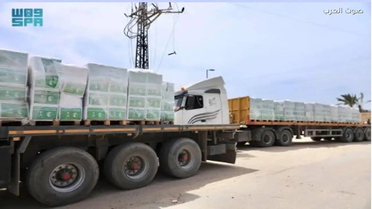 وصول مساعدات غذائية جديدة من مركز الملك سلمان إلى غزة