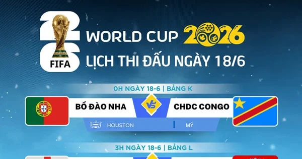 Calendario del Mundial 2026, 18 de junio: Inglaterra vs. Croacia.