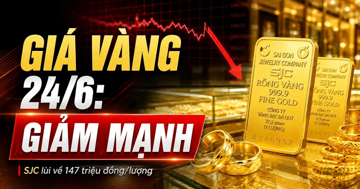 Giá vàng hôm nay 24/6: Vàng SJC, BTMC, DOJI, PNJ có tiếp tục giảm?