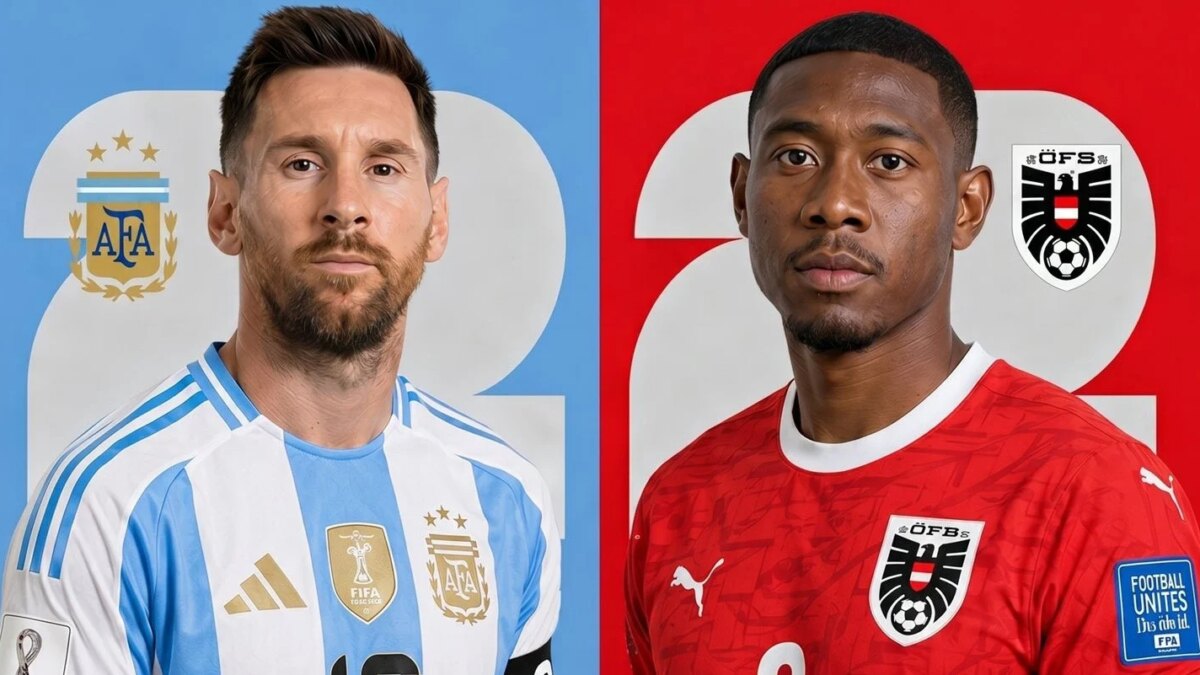 Match de football en direct : Argentine contre Autriche, le 23 juin à 00h00.