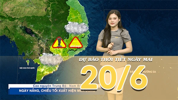 [Vídeo] Pronóstico del tiempo para esta noche y mañana, 20 de junio de 2026: Tormentas eléctricas nocturnas en muchas zonas, calor intenso en el norte y centro de Vietnam.
