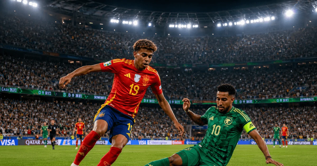 Resumen de los resultados previstos para el partido España vs Arabia Saudí a las 23:00 horas de hoy, 21 de junio de 2027.