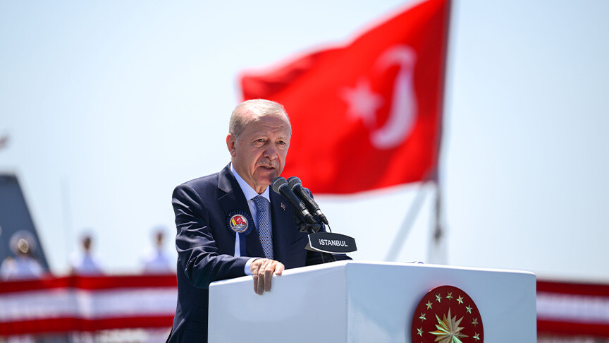 أردوغان يعلن تصدير سفينة حربية تركية لأول مرة إلى دولة عضو في الناتو والاتحاد الأوروبي