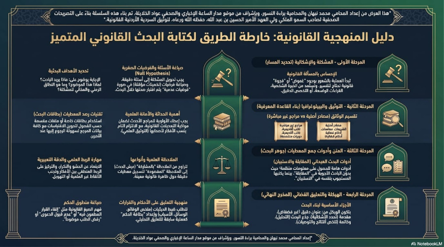 السلسلة القانونية (232): منهجية كتابة البحث العلمي القانوني.. الأصول والمراحل والتوثيق العلمي (فيديو)(video)
