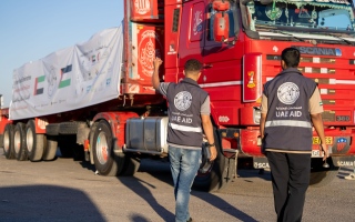 دخول 3 قوافل مساعدات إماراتية إلى غزة تحمل 544 طناً من المواد الإغاثية