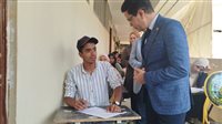 رئيس جامعة بنها يتفقد سير الامتحانات بكلية التربية النوعية