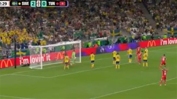 كأس العالم 2026.. السويد تتقدم على تونس 2-1 في الشوط الأول