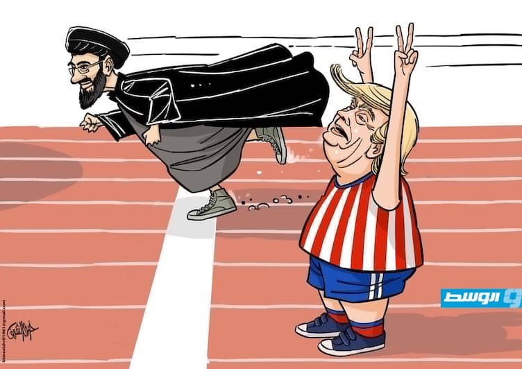 كاريكاتير خيري – ترامب يقول إن الاتفاق مع إيران انتصار للولايات المتحدة