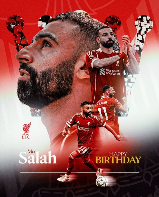 ليفربول يحتفل بعيد ميلاد محمد صلاح الـ34 برسالة خاصة