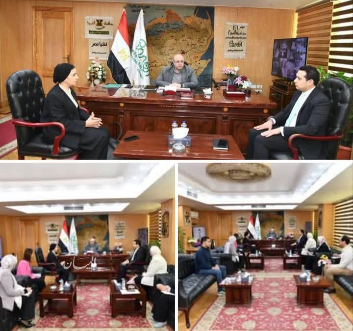 محافظ الفيوم يناقش مع وفد “التنمية المحلية والبيئة” مقترحات مشروعات المرحلة الثامنة من برنامج المنح الصغيرة 