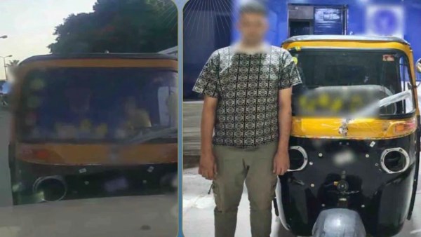 مشى عكس .. القبض على سائق توك توك بالقاهرة