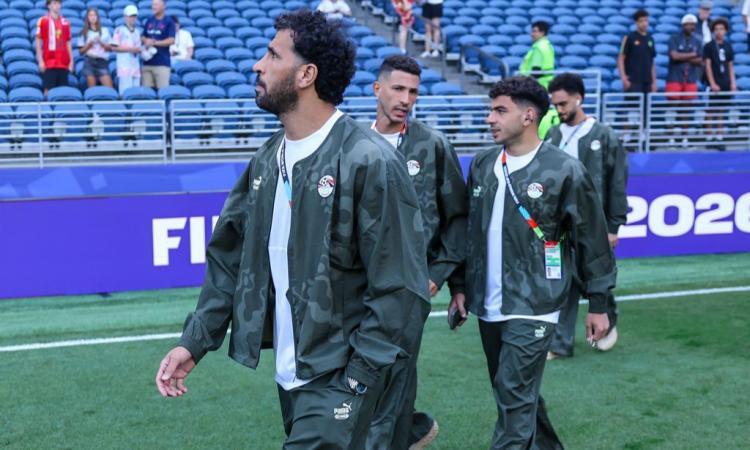 منتخب مصر يتفقد ملعب المواجهة قبل انطلاق موقعة بلجيكا فى المونديال