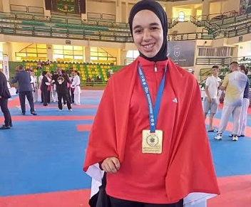 نور محفوظ تحصد ذهبية بطولة البحر المتوسط للكاراتيه