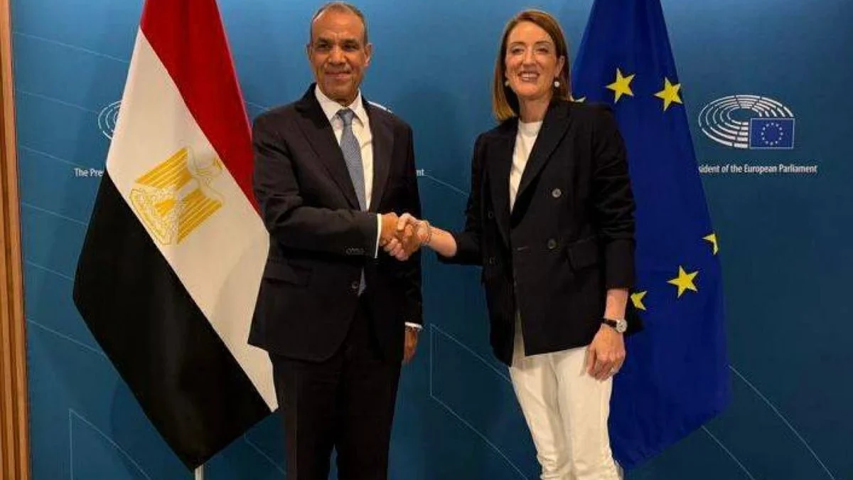 وزير الخارجية يلتقى رئيسة البرلمان الأوروبي في بروكسل (تفاصيل)