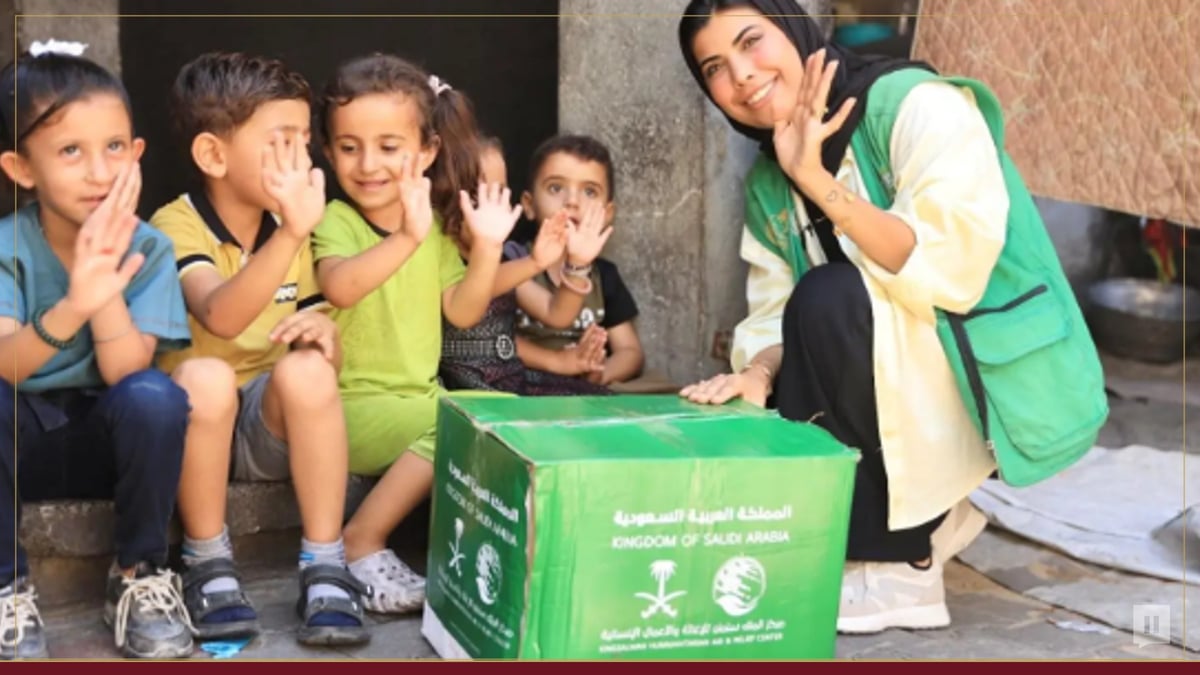 سلال الخير السعودية تدعم الأطفال النازحين في غزة