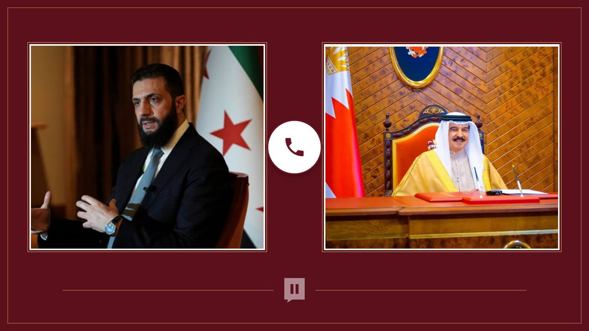 ملك البحرين والرئيس السوري يناقشان الأوضاع الإقليمية والدولية