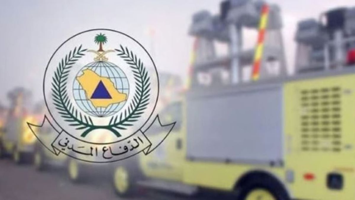 إخماد حريق في محال تجارية بحي فليج في حفر الباطن