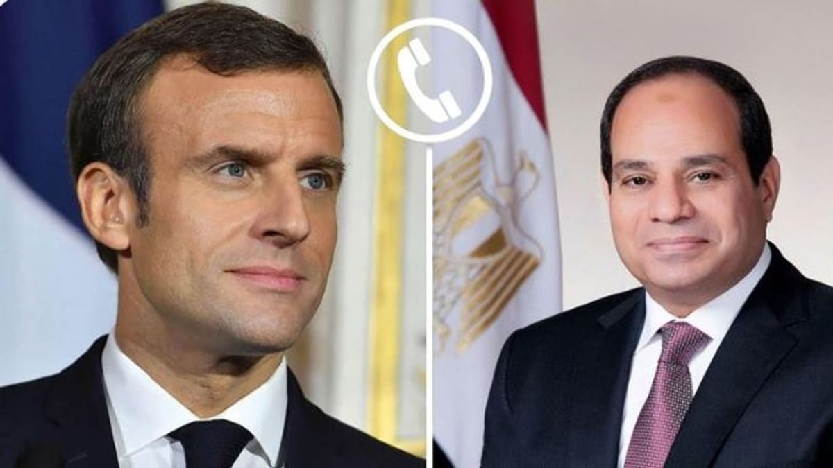الرئيس المصري ونظيره الفرنسي يتباحثان حول خفض التصعيد في المنطقة