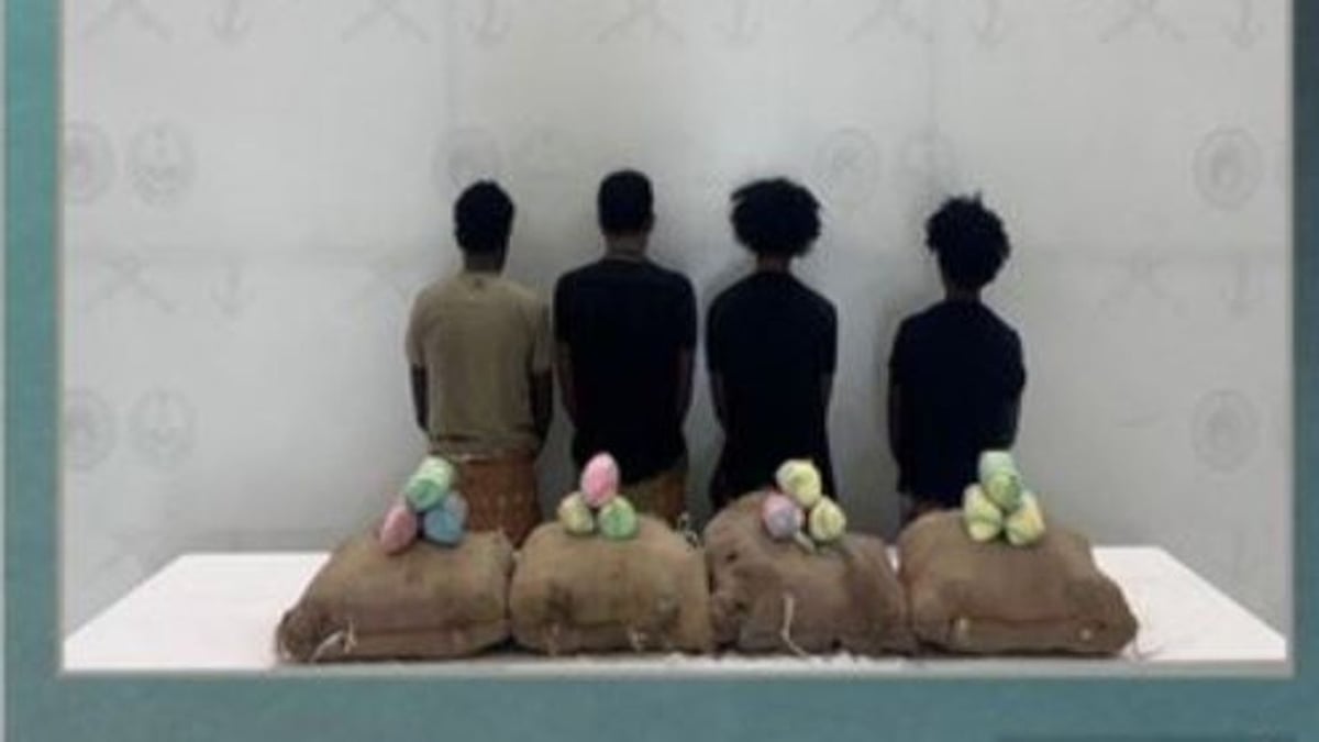 القبض على 4 إثيوبيين لتهريب 80 كيلوجرامًا من القات في جازان
