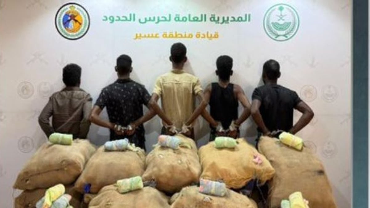 القبض على 5 إثيوبيين لتهريب 186 كيلوجرامًا من القات