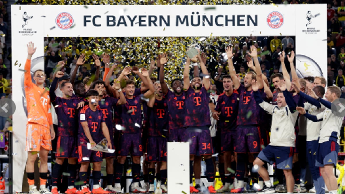 بايرن ميونيخ يتوج بكأس السوبر الألماني بعد فوزه على دورتموند