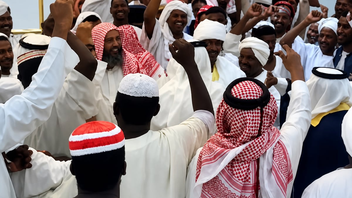 سعوديون يحتفلون بزفاف سوداني في ليلة مميزة
