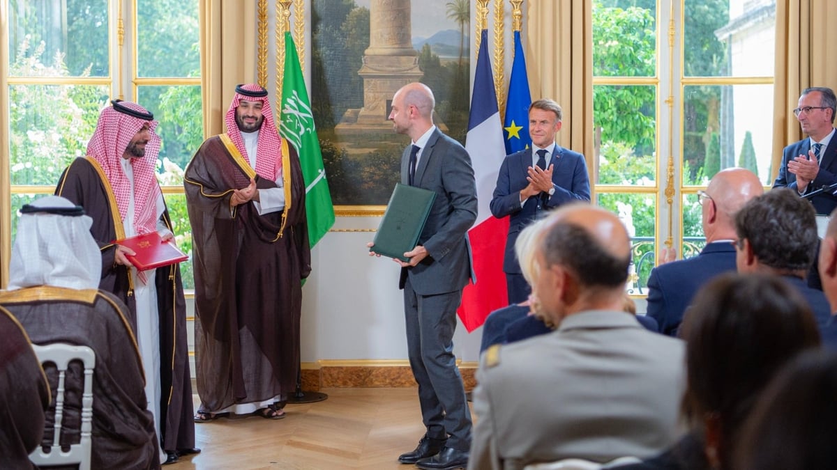 ولي العهد والرئيس الفرنسي يتصدران اجتماع الشراكة الاستراتيجية في باريس