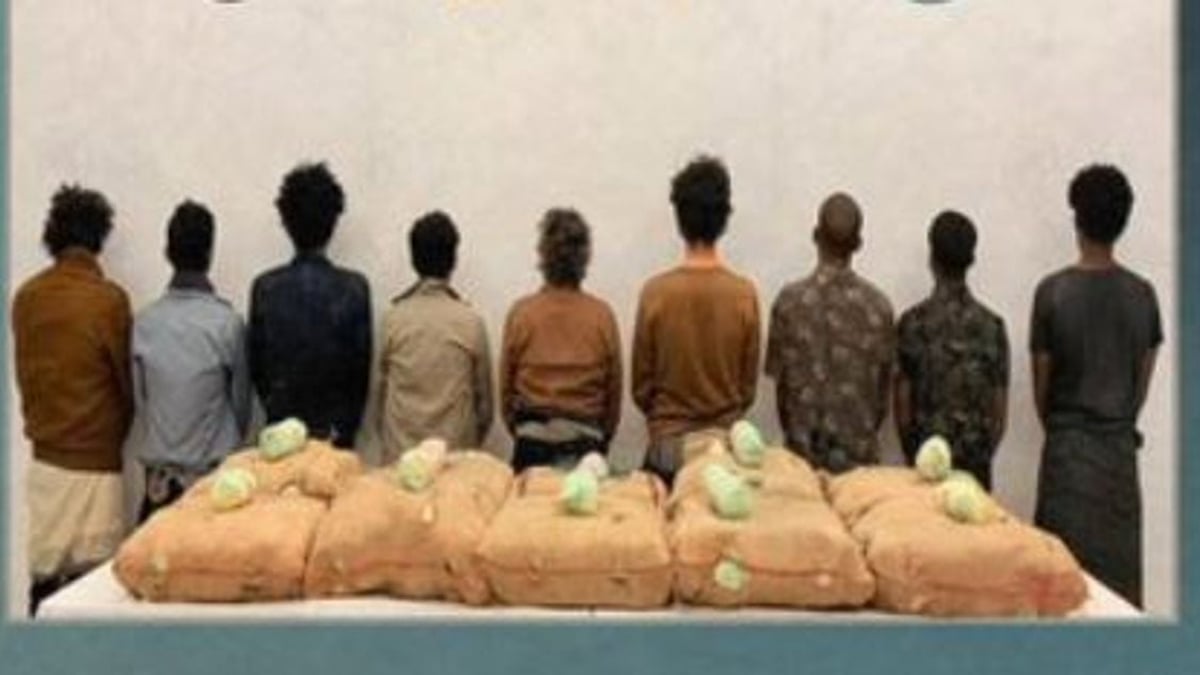 القبض على 9 مهربين للقات في جازان من اليمن وإثيوبيا