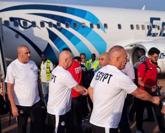 منتخب مصر يصل جوبا لمواجهة جنوب السودان في تصفيات كأس الأمم الإفريقية