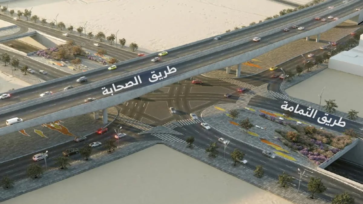 تعزيز طريق الثمامة في شرق الرياض لتحسين انسيابية الحركة المرورية